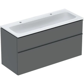 GEBERIT iCon Zestaw umywalka + szafka z dwoma szufladami, 120 cm, lava