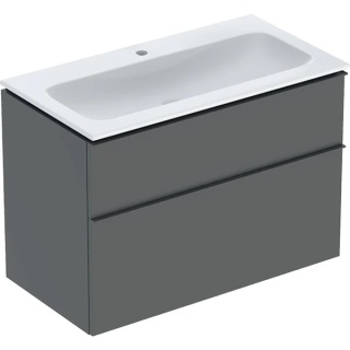 GEBERIT iCon Zestaw umywalka + szafka z dwoma szufladami, 90 cm, lava