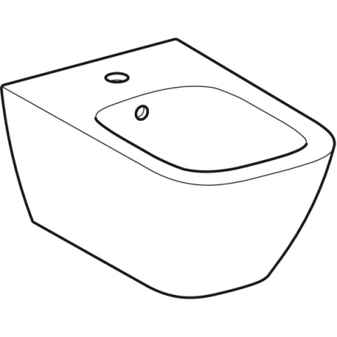 GEBERIT SMYLE Bidet wiszący, prostokątny, ukryte mocowania, biały/KeraTect