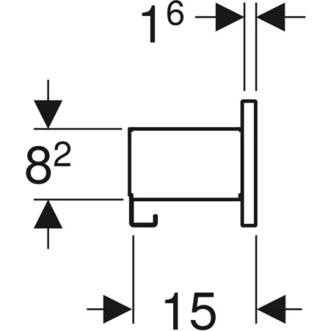 GEBERIT SMYLE Półka ścienna, kształt geometryczny, lava