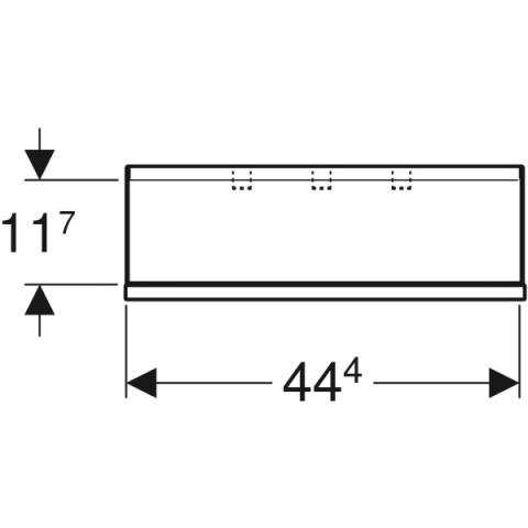 GEBERIT SMYLE Półka ścienna, kształt geometryczny, orzech hickory