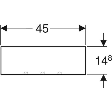 GEBERIT SMYLE Półka ścienna, kształt geometryczny, biały