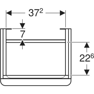 GEBERIT SMYLE Szafka pod małą umywalkę, kształt geometryczny, z jednymi drzwiami, szerokość umywalki 45 cm, lava