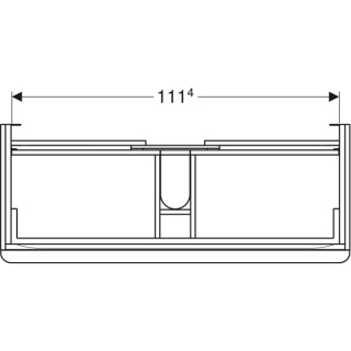 GEBERIT SMYLE Szafka pod umywalkę, kształt geometryczny, z dwoma szufladami, szerokość umywalki 120 cm, lava