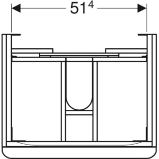 GEBERIT SMYLE Szafka pod umywalkę, kształt geometryczny, z dwoma szufladami, szerokość umywalki 60 cm, lava