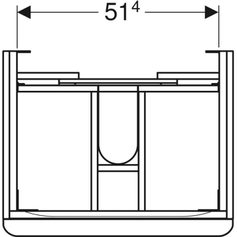 GEBERIT SMYLE Szafka pod umywalkę, kształt geometryczny, z dwoma szufladami, szerokość umywalki 60 cm, lava