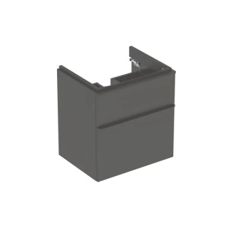 GEBERIT SMYLE Szafka pod umywalkę, kształt geometryczny, z dwoma szufladami, szerokość umywalki 60 cm, piaskowoszary