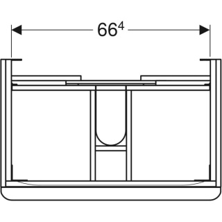 GEBERIT SMYLE Szafka pod umywalkę, kształt geometryczny, z dwoma szufladami, szerokość umywalki 75 cm, biały