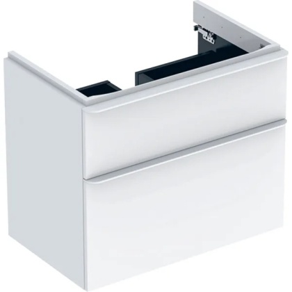 GEBERIT SMYLE Szafka pod umywalkę, kształt geometryczny, z dwoma szufladami, szerokość umywalki 75 cm, biały