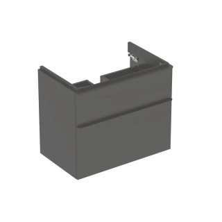 GEBERIT SMYLE Szafka pod umywalkę, kształt geometryczny, z dwoma szufladami, szerokość umywalki 75 cm, lava