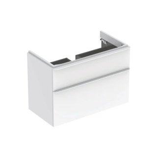 GEBERIT SMYLE Szafka pod umywalkę, kształt geometryczny, z dwoma szufladami, szerokość umywalki 90 cm, biały