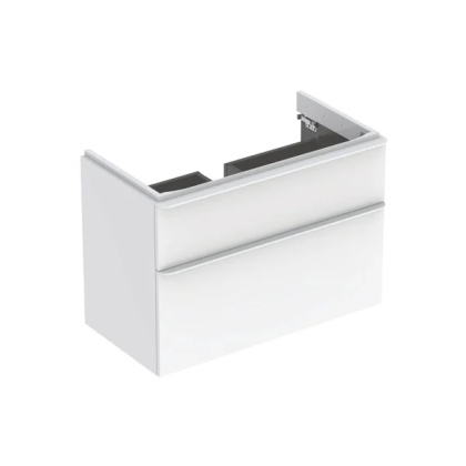 GEBERIT SMYLE Szafka pod umywalkę, kształt geometryczny, z dwoma szufladami, szerokość umywalki 90 cm, biały