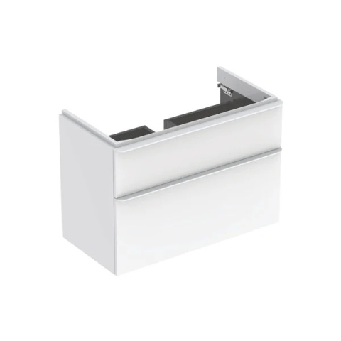 GEBERIT SMYLE Szafka pod umywalkę, kształt geometryczny, z dwoma szufladami, szerokość umywalki 90 cm, biały
