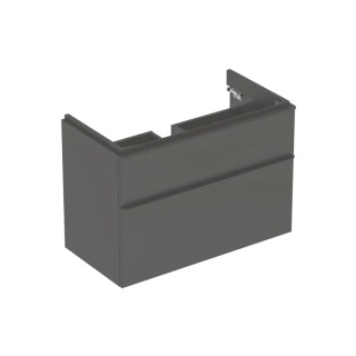 GEBERIT SMYLE Szafka pod umywalkę, kształt geometryczny, z dwoma szufladami, szerokość umywalki 90 cm, lava