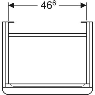 GEBERIT SMYLE Szafka pod umywalkę, kształt geometryczny, z jednymi drzwiami, szerokość umywalki 55 cm, lava