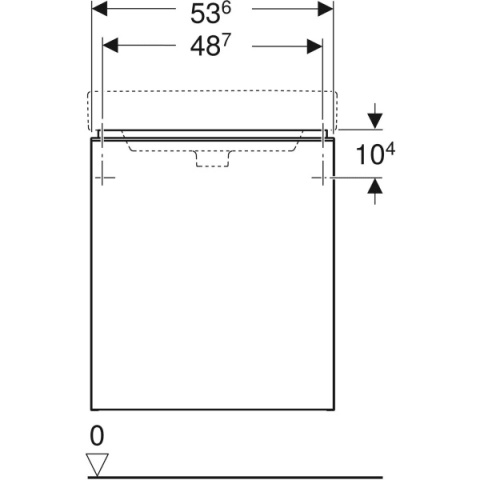 GEBERIT SMYLE Szafka pod umywalkę, kształt geometryczny, z jednymi drzwiami, szerokość umywalki 55 cm, lava