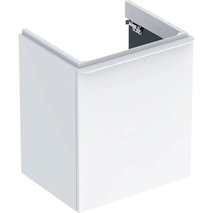 GEBERIT SMYLE Szafka pod umywalkę, kształt geometryczny, z jednymi drzwiami, szerokość umywalki 55 cm, biały