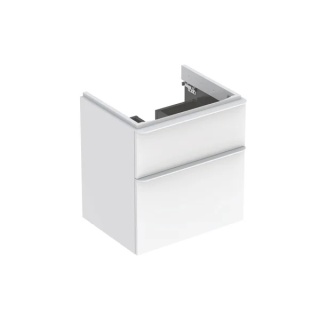 GEBERIT SMYLE Szafka pod umywalkę, kształt geometryczny, z dwoma szufladami, szerokość umywalki 60 cm, biały