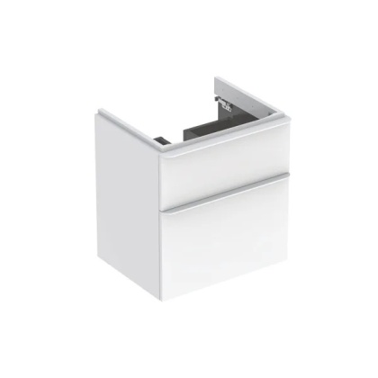GEBERIT SMYLE Szafka pod umywalkę, kształt geometryczny, z dwoma szufladami, szerokość umywalki 60 cm, biały