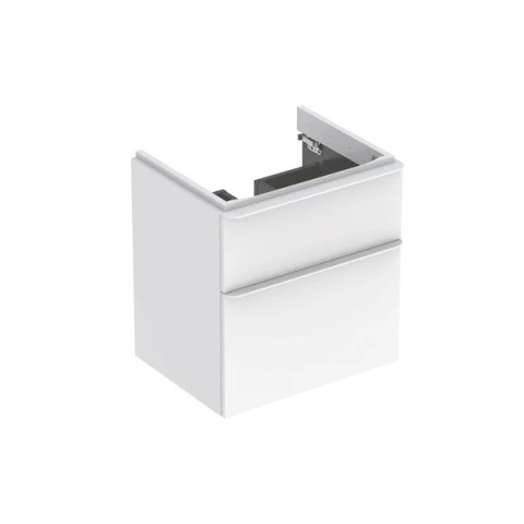 GEBERIT SMYLE Szafka pod umywalkę, kształt geometryczny, z dwoma szufladami, szerokość umywalki 60 cm, biały