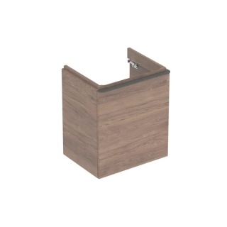 GEBERIT SMYLE Szafka pod umywalkę, kształt geometryczny, z jednymi drzwiami, szerokość umywalki 55 cm, orzech hickory