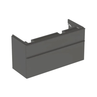 GEBERIT SMYLE Szafka pod umywalkę podwójną, kształt geometryczny, z dwoma szufladami, szerokość umywalki 120 cm, lava