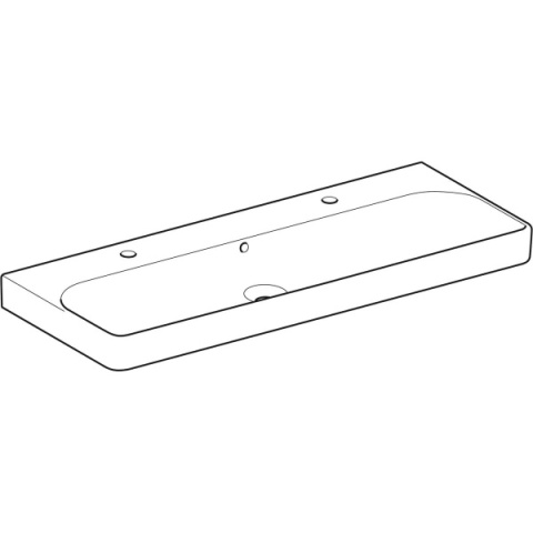 GEBERIT SMYLE Umywalka 120 cm, kształt geometryczny, biały/KeraTect