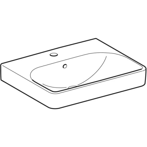 GEBERIT SMYLE Umywalka 55 cm, kształt geometryczny, biały/KeraTect