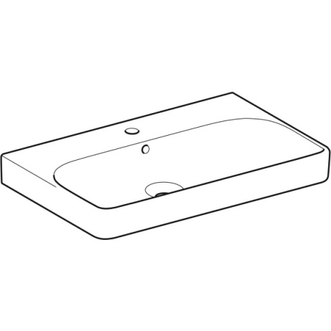 GEBERIT SMYLE Umywalka 75 cm, kształt geometryczny, biały