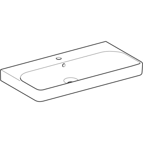 GEBERIT SMYLE Umywalka 90 cm, kształt geometryczny, biały/KeraTect