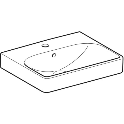 GEBERIT SMYLE Umywalka mała 50 cm, kształt geometryczny, biały/KeraTect
