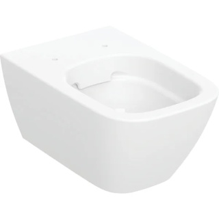 GEBERIT SMYLE Wisząca miska WC, prostokątna, lejowa, ukryte mocowania, Rimfree, biały/KeraTect