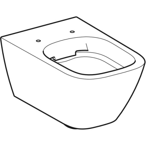 GEBERIT SMYLE Wisząca miska WC, prostokątna, lejowa, ukryte mocowania, Rimfree, biały