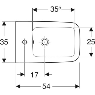 GEBERIT iCon Bidet wiszący, prostokątny, ukryte mocowania, biały/KeraTect