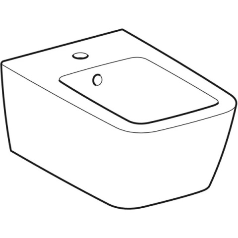 GEBERIT iCon Bidet wiszący, prostokątny, ukryte mocowania, biały/KeraTect