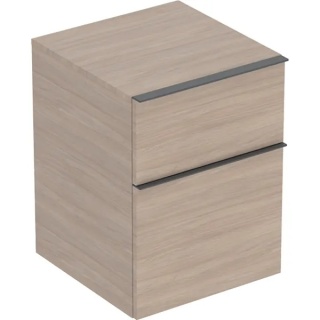 GEBERIT iCon Boczna szafka, z dwoma szufladami, szerokość 45 cm, dąb