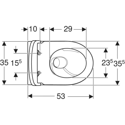 GEBERIT iCon Zestaw wiszącej miski WC, lejowa, ukryte mocowania, TurboFlush, z deską sedesową, biała