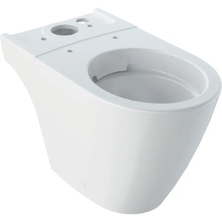 GEBERIT iCon Stojąca miska WC do spłuczki nasadzanej, lejowa, ukryte mocowania, Rimfree, biały/KeraTect
