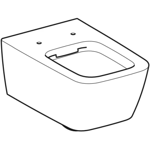 GEBERIT iCon Wisząca miska WC, prostokątna, lejowa, ukryte mocowania, Rimfree, biały