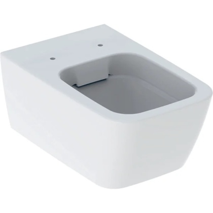 GEBERIT iCon Wisząca miska WC, prostokątna, lejowa, ukryte mocowania, Rimfree, biały