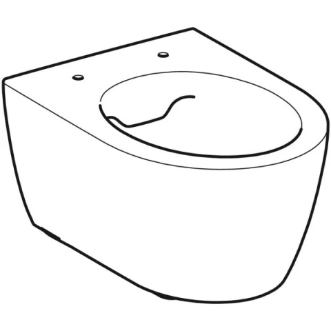 GEBERIT iCon Wisząca miska WC, lejowa, krótka, ukryte mocowania, Rimfree, biały