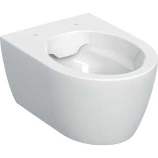 GEBERIT iCon Wisząca miska WC, lejowa, krótka, ukryte mocowania, Rimfree, biały
