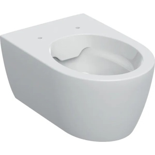 GEBERIT iCon Wisząca miska WC, lejowa, ukryte mocowania, Rimfree, biały/KeraTect