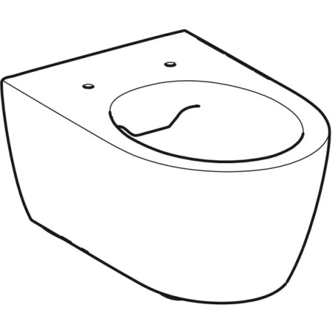 GEBERIT iCon Wisząca miska WC, lejowa, ukryte mocowania, Rimfree, biały/KeraTect