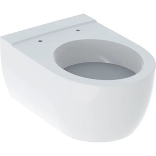 GEBERIT iCon Wisząca miska WC, lejowa, ukryte mocowania, biały/KeraTect