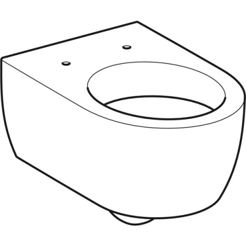 GEBERIT iCon Wisząca miska WC, lejowa, ukryte mocowania, biały/KeraTect