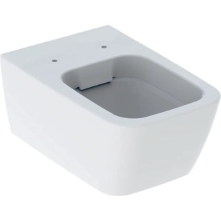 GEBERIT iCon Wisząca miska WC, prostokątna, lejowa, ukryte mocowania, Rimfree, biały/KeraTect