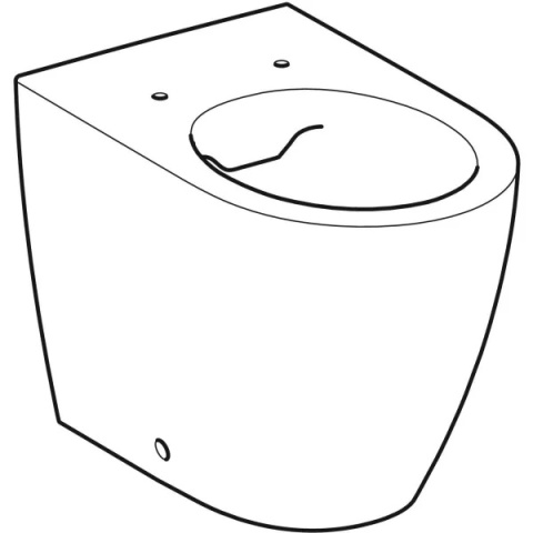 GEBERIT iCon Stojąca miska WC, lejowa, przylegająca do ściany, ukryte mocowania, Rimfree, biały