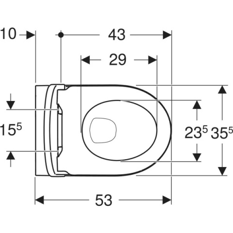 GEBERIT iCon Zestaw wiszącej miski WC, lejowa, ukryte mocowania, Rimfree, z deską sedesową, biały