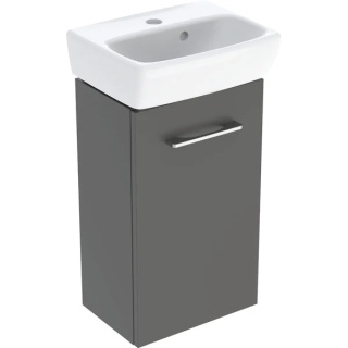 GEBERIT SELNOVA SQUARE Zestaw umywalki małej z szafką pod umywalkę 36 cm, z jednymi drzwiami, lava
